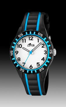 Correa de reloj Lotus 18172-2 / 18172-6 Silicona Negro 15mm