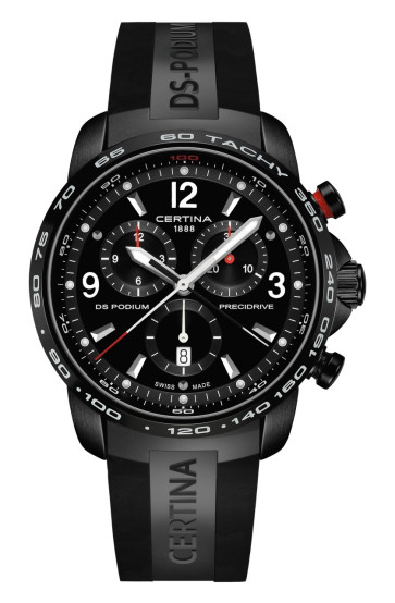 Correa de reloj Certina C603018862 Caucho Negro 21mm