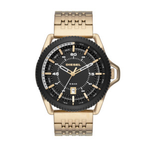 Correa de reloj Diesel DZ1789 Acero inoxidable Chapado en oro 24mm