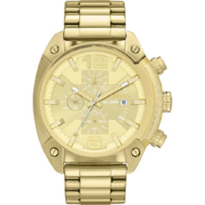 Correa de reloj Diesel DZ4299 Acero inoxidable Chapado en oro 24mm