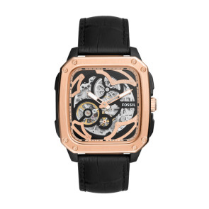 Correa de reloj Fossil ME3205 Cuero Negro 22mm