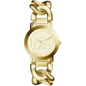 Correa de reloj Michael Kors MK3385 Acero inoxidable Chapado en oro 19mm