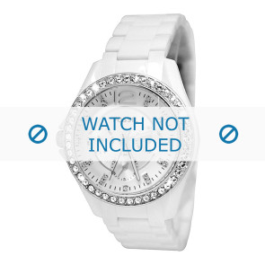 Fossil correa de reloj ES3252 Plástico Blanco 18mm