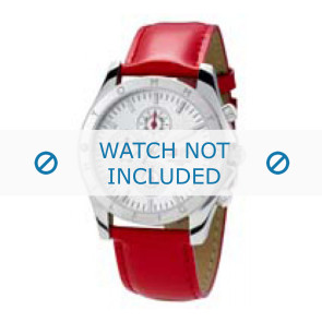 Tommy Hilfiger correa de reloj TH-03-3-14-0601 - TH679300929 / 1780727 Cuero Rojo 22mm + costura roja