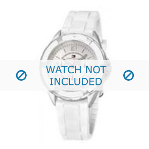 Tommy Hilfiger correa de reloj TH-47-3-14-0711 / TH679300948 Caucho / plástico Blanco